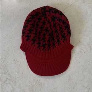 Red and Black Knit Cap